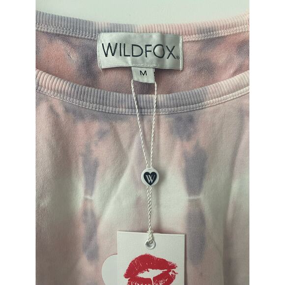 WILDFOX WTC COTTON CANDY TIE DYE CROPPED SWEATSHIRT NWT SIZE MEDIUM - Picture 6 of 7
